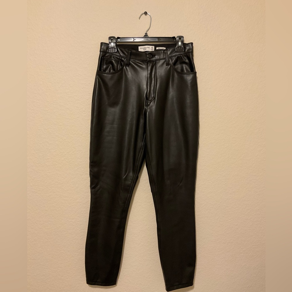 Abercrombie leather skinny pants